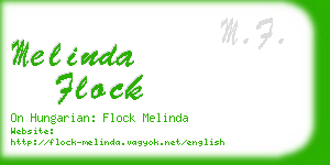 melinda flock business card